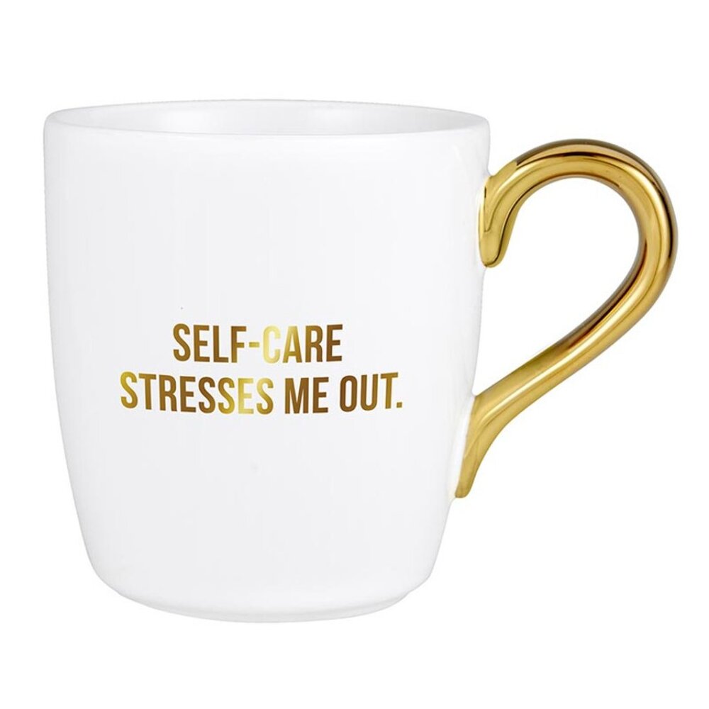 That's All Gold Mug - Self Care Stresses Me Out/ NWT